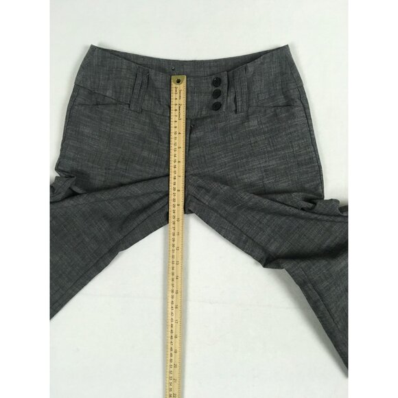 Tracy Evans Limited Women Capri Dress Pants Size 5 Gray Mid Rise Boot Cut Pocket - Picture 10 of 13